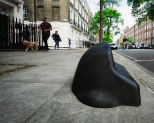 EV charging station on side of road