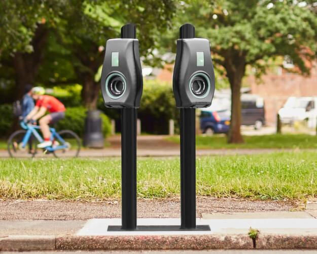 On-street residential charging Charging terminals for cars in residential area