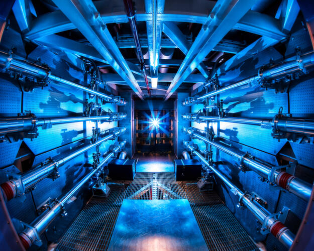 Inside a fusion chamber