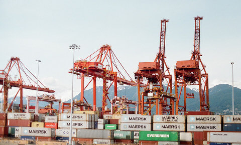 Port and shipping containers, Vancouver
